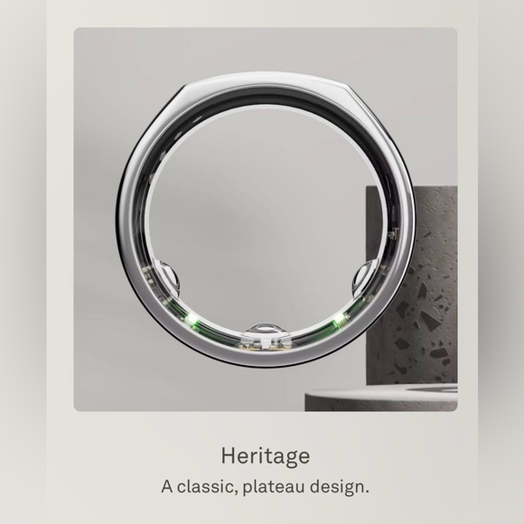 Oura Ring Gen 3 Heritage Silver Smart Ring in Size 8 •
WITH Charger - Picture 3 of 16